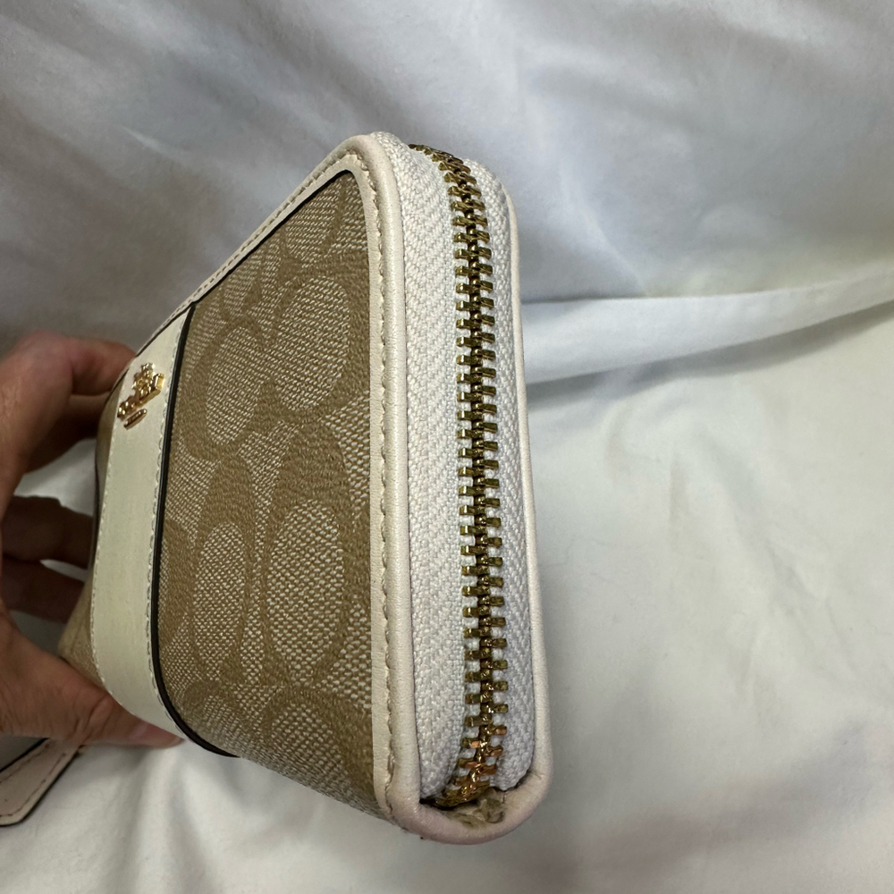 Coach Signature Canvas Accordion Zip Wallet - image 6